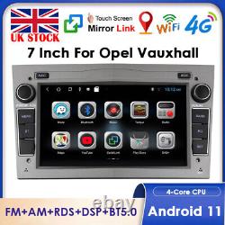 Autoradio stéréo GPS SAT NAV double DIN pour Opel Vauxhall Astra Corsa sous Android 11