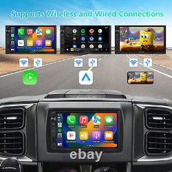 Autoradio stéréo pour voiture AHD CAM+7 avec Bluetooth, Android Auto et CarPlay double DIN