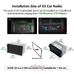Autoradio stéréo pour voiture à double DIN CAM+ 7 avec lecteur MP5, Bluetooth, Android Auto et CarPlay