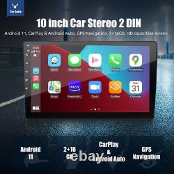 ESSGOO DAB+ 10 Autoradio Stéréo de Voiture avec Apple Carplay Android 11 Sat Nav FM Double DIN