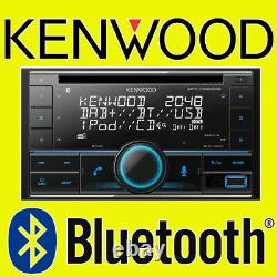 Kenwood Autoradio CD/MP3 pour voiture/van, Aux-in, USB iPod/iPhone, Double Din Dab Bluetooth Stéréo