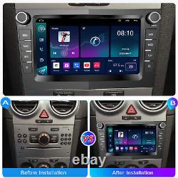 Pour Vauxhall Astra H Zafira Corsa D Android 12 Autoradio GPS WiFi BT MIC Caméra