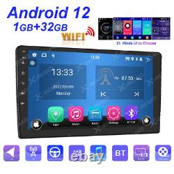 Radio GPS Navi WiFi FM USB à écran tactile double 2Din stéréo de voiture Android 12 10.1