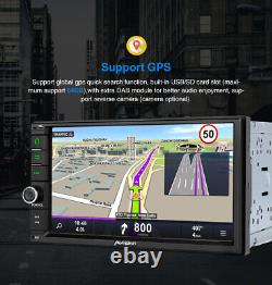 Radio de voiture stéréo GPS Sat Nav Bluetooth DAB WiFi à double DIN Android 11 Pumpkin 7.