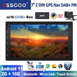 Radio double DIN ESSGOO Android 11 avec DAB+, Bluetooth, caméra de recul et GPS pour voiture