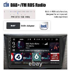 Radio stéréo pour voiture Android 11 à double DIN avec navigation par satellite, RDS, Bluetooth, caméra et DAB