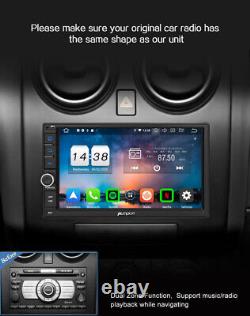 Stéréo de voiture Android 11 à double DIN avec radio GPS, DAB+, WiFi, unité principale Bluetooth à citrouille