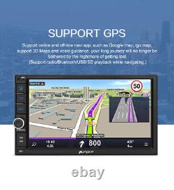 Stéréo de voiture Android 11 à double DIN avec radio GPS, DAB+, WiFi, unité principale Bluetooth à citrouille
