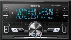 Unité principale stéréo Bluetooth Kenwood Car/Van Double Din avec port USB avant pour iPhone DPXM3200.