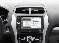 lecteur CD/DVD stéréo de voiture CarPlay/Android Auto Double DIN avec caméra d'unité principale radio